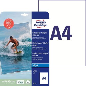 Avery Zweckform 2415 tintasugaras nyomtatóval nyomtatható egyoldalas fotópapír