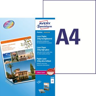 Avery Zweckform 2498 lézernyomtatóval nyomtatható prémium minőségű kétoldalas papír