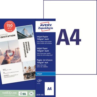 Avery Zweckform 2579-100 tintasugaras nyomtatóval nyomtatható egyoldalas papír