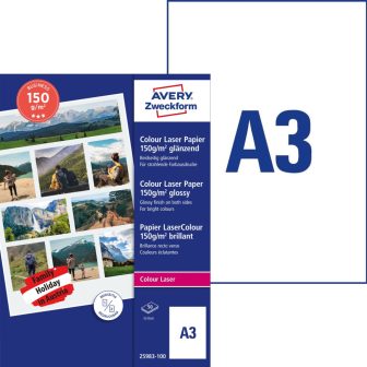 Avery Zweckform 25983-100 lézernyomtatóval nyomtatható kétoldalas papír