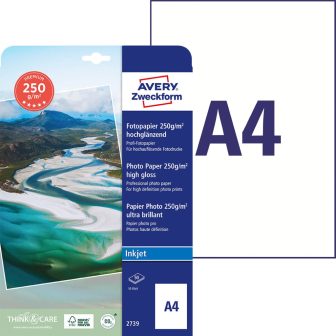 Avery Zweckform 2739 tintasugaras nyomtatóval nyomtatható prémium minőségű egyoldalas fotópapír
