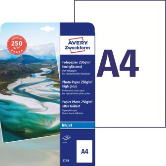 Avery Zweckform 2739 tintasugaras nyomtatóval nyomtatható prémium minőségű egyoldalas fotópapír Avery Zweckform 2739 tintasugaras nyomtatóval nyomtatható prémium minőségű egyoldalas fotópapír