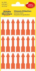 Avery Zweckform 3008 neon narancssárga színű öntapadós jelölő nyíl