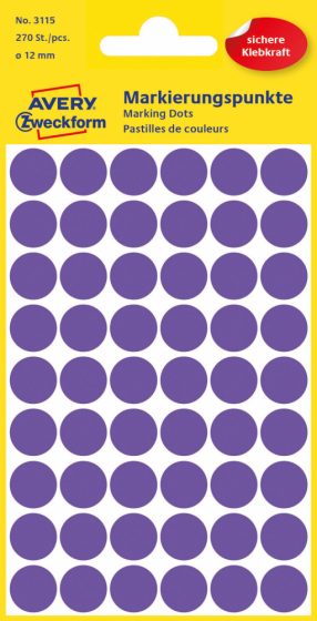 Avery Zweckform 3115 lila színű öntapadós jelölő címke
