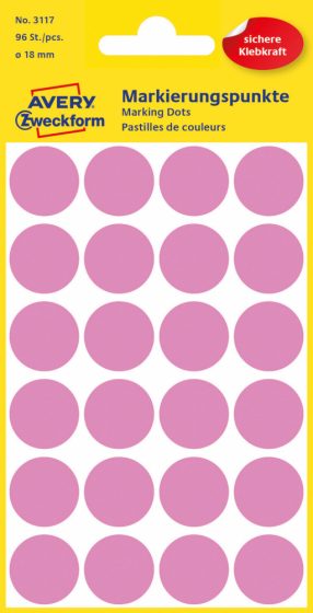 Avery Zweckform 3117 rózsaszínű öntapadós jelölő címke