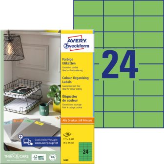 Avery Zweckform 3450 nyomtatható színes öntapadós etikett címke