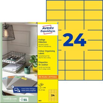 Avery Zweckform 3451 nyomtatható színes öntapadós etikett címke Avery Zweckform 3451 nyomtatható színes öntapadós etikett címke