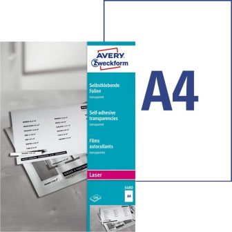 Avery Zweckform 3480 nyomtatható öntapadó fólia lézernyomtatóhoz