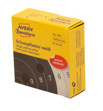 Avery Zweckform 3521 fehér színű tekercses öntapadós céltábla jelölő címke
