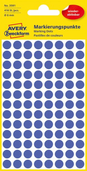 Avery Zweckform 3591 kék színű öntapadós jelölő címke