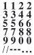 Avery Zweckform Z-Design No. 3724 öntapadó átlátszó számok - fekete színben - kiszerelés: 2 ív / csomag (Avery Z-Design 3724)