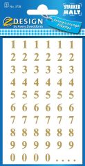   Avery Zweckform Z-Design No. 3728 öntapadó átlátszó számok - arany színben - kiszerelés: 2 ív / csomag (Avery Z-Design 3728)