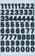 Avery Zweckform Z-Design No. 3781 időjárásálló öntapadó számok - fekete színben - kiszerelés: 2 ív / csomag (Avery Z-Design 3781)