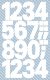 Avery Zweckform Z-Design No. 3787 időjárásálló öntapadó számok - fehér színben - kiszerelés: 2 ív / csomag (Avery Z-Design 3787)