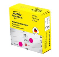 Avery Zweckform 3850 magenta színű tekercses öntapadós jelölő címke