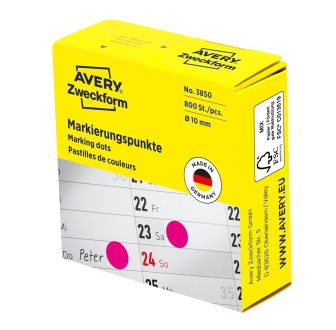 Avery Zweckform 3850 magenta színű tekercses öntapadós jelölő címke Avery Zweckform 3850 magenta színű tekercses öntapadós jelölő címke