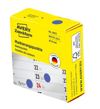 Avery Zweckform 3853 kék színű tekercses öntapadós jelölő címke Avery Zweckform 3853 kék színű tekercses öntapadós jelölő címke