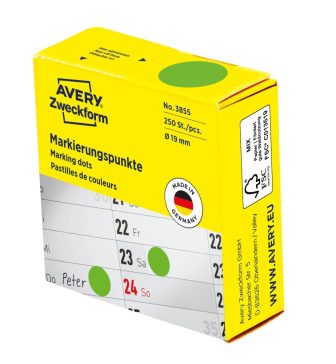 Avery Zweckform 3855 zöld színű tekercses öntapadós jelölő címke Avery Zweckform 3855 zöld színű tekercses öntapadós jelölő címke