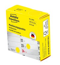 Avery Zweckform 3856 sárga színű tekercses öntapadós jelölő címke