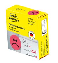 Avery Zweckform 3859 piros színű tekercses öntapadós motivációs matrica