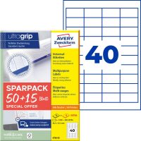 Avery Zweckform 4780-65 nyomtatható öntapadós etikett címke