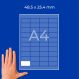 Avery Zweckform 4780-65 nyomtatható öntapadós etikett címke