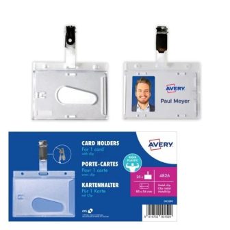Avery Zweckform 4826 strapabíró névkártya tartó fém csipesszel