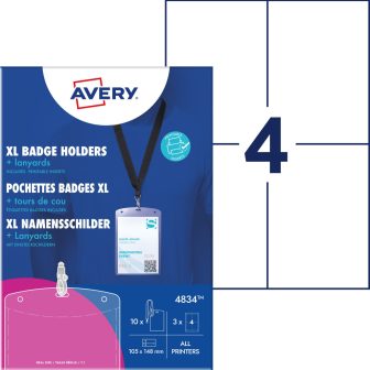Avery Zweckform 4834 nyomtatható azonosítókártya készlet