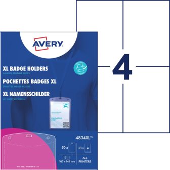 Avery Zweckform 4834XL nyomtatható azonosítókártya készlet