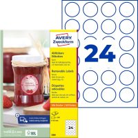 Avery Zweckform 5080 kör alakú nyomtatható öntapadós etikett címke