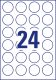 Avery Zweckform 5080 kör alakú nyomtatható öntapadós etikett címke