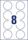 Avery Zweckform 5081 kör alakú nyomtatható öntapadós etikett címke