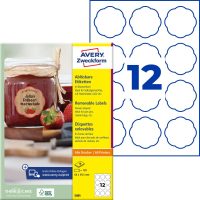 Avery Zweckform 5085 virág alakú nyomtatható öntapadós termék címke
