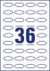Avery Zweckform 5086 ovális alakú nyomtatható öntapadós termék címke