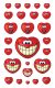 Avery Zweckform Z-Design No. 53241 öntapadó papír matrica - nevető piros szívecskék képekkel - kiszerelés: 3 ív / csomag (Avery Z-Design 53241)