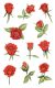 Avery Zweckform Z-Design No. 54309 csillogó, öntapadó papír matrica - piros színű rózsa motívumokkal - kiszerelés: 2 ív / csomag (Avery Z-Design 54309)