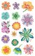 Avery Zweckform Z-Design No. 54484 öntapadó papír matrica - színes virágok motívumokkal - kiszerelés: 2 ív / csomag (Avery Z-Design 54484)