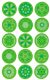Avery Zweckform Z-Design No. 55597 öntapadó papír matrica - zöld virágok képekkel - kiszerelés: 2 ív / csomag (Avery Z-Design 55597)