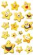 Avery Zweckform Z-Design No. 56091 öntapadó papír matrica - nevető sárga csillagok motívumokkal - kiszerelés: 2 ív / csomag (Avery Z-Design 56091)