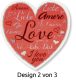 Avery Zweckform Z-Design No. 56813 öntapadó dekorációs matrica - szerelem motívumokkal - kiszerelés: 1 tekercs, 50 darab matrica / doboz (Avery Z-Design 56813)