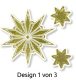 Avery Zweckform Z-Design No. 56823 öntapadó karácsonyi matrica - arany színű jégcsillag motívumokkal - kiszerelés: 1 tekercs, 150 darab matrica / doboz (Avery Z-Design 56823)