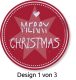 Avery Zweckform Z-Design No. 56828 öntapadó karácsonyi matrica - Merry Christmas felirattal - kiszerelés: 1 tekercs, 50 darab matrica / doboz (Avery Z-Design 56828)