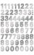 Avery Zweckform Z-Design No. 59124 időjárásálló öntapadó számok - ezüst színben - kiszerelés: 2 ív / csomag (Avery Z-Design 59124)