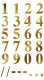 Avery Zweckform Z-Design No. 59128 öntapadó számok - arany színben - kiszerelés: 2 ív / csomag (Avery Z-Design 59128)