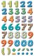 Avery Zweckform Z-Design No. 59335 papír öntapadó számok - vegyes színben - kiszerelés: 3 ív / csomag (Avery Z-Design 59335)