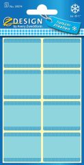   Avery Zweckform Z-Design No. 59374 papír matrica fagyasztott termékek feliratozására, megjelölésére - kék színben - kiszerelés: 5 ív / csomag (Avery Z-Design 59374)