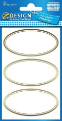   Avery Zweckform Z-Design No. 59419 papír matrica befőttes üvegre - dombornyomott arany kerettel - kiszerelés: 2 ív / csomag (Avery Z-Design 59419)