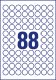 Avery Zweckform 6222-10 kör alakú nyomtatható öntapadós etikett címke