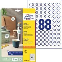 Avery Zweckform 6222REV-10 kör alakú nyomtatható öntapadós etikett címke