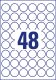 Avery Zweckform 6223REV-10 kör alakú nyomtatható öntapadós etikett címke